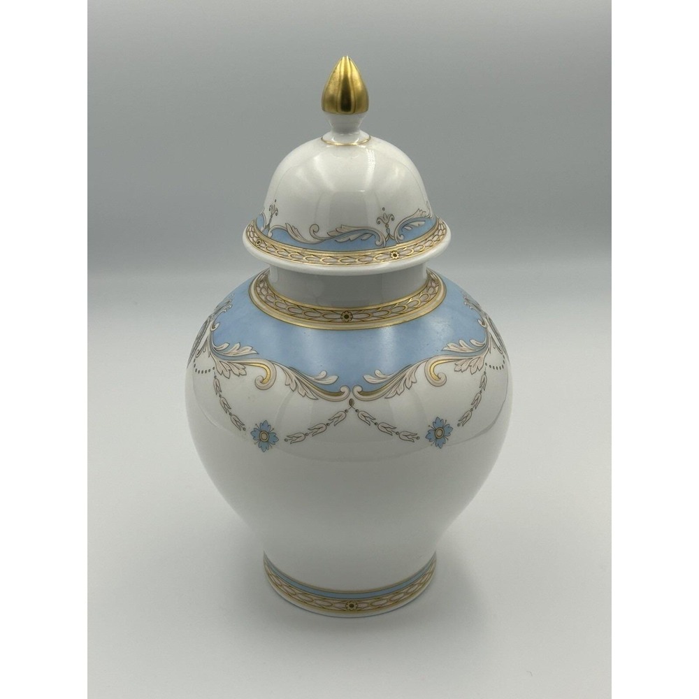 Kaiser Bellevue Vintage Porcelain Vase  10.5 Inches High With Lid Germany